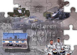 Formuła 1,bolid,opony, kask , koła, spojler,McLaren