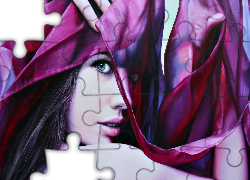 Kobieta, Twarz, Szal