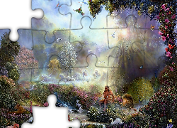 Fantasy, Dżungla, Zwierzęta, Mężczyzna, Tarzan