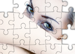 Kobieta, Oczy, Makijaż