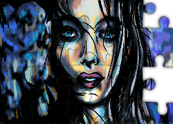 Kobieta, Portret, Rysunek