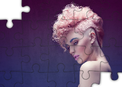 Kobieta, Makijaż, Fryzura