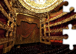 Francja, Paryż, Opera Palais Garnier, Wnętrze, Scena, Widownia