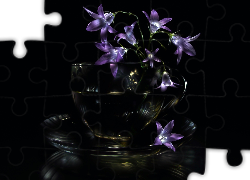 Kwiaty, Dzwoneczki, Filiżanka, Odbicie