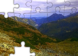 Góry, Przełęcz, Niebo, Chmury