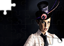 Kobieta, Kapelusz, Moda, Styl, Makijaż