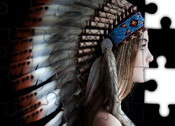 Kobieta, Pióropusz, Portret