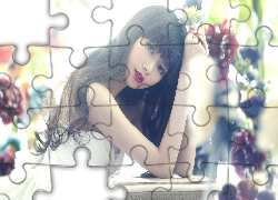 Ładna, Azjatka, Balowa, Suknia