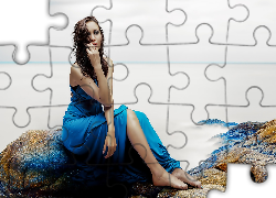 Kobieta, Morze, Skały