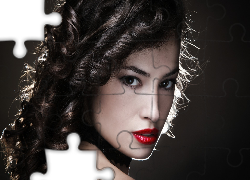 Kobieta, Makijaż, Czerwone Usta