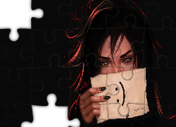 Smutna, Kobieta, Obraz