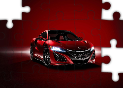 Czerwony, Samochód, Honda NSX