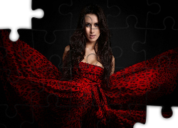 Kobieta, Makijaż, Suknia