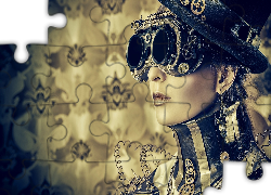 Kobieta, Okulary, Technika