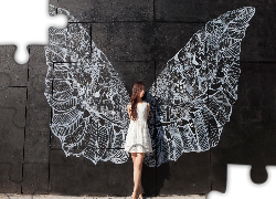 Kobieta, Skrzydła, Motyla