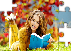 Dziewczyna, Książka, Jesień