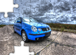 Niebieski, Volkswagen, Polo