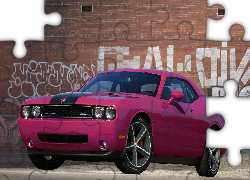 Różowy, Samochód, Dodge Challenger