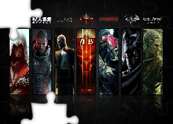 Assasins Creed, Mass Effect, Hitman, Diablo, Crysis, Batman, Wiedżmin