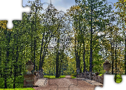 Park, Aleksandrowski, Stary, Kamienny, Most, Ruina, Miasto Puszkin