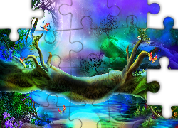 Fantasy, Motyle, Drzewa