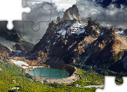 Argentyna, Patagonia, Góry, Andy, Jezioro