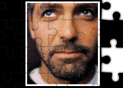 George Clooney,broda, wąsy