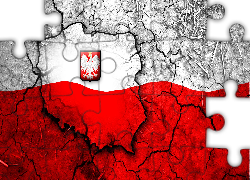 Grafika, Polska, Godło, Mapa, Flaga