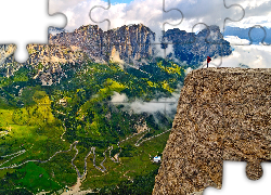 Góry, Doliny, Drogi, Człowiek, Na, Szczycie