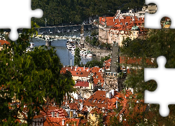 Rzeka, Most, Panorama, Miasta, Praga, Czechy
