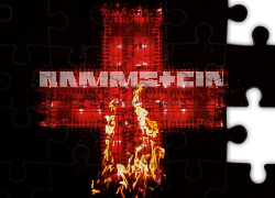 Rammstein,krzyż , płomień