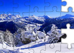 Zima, Góry, Lasy, Skały, Szopa