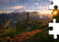 Góry, Las, Wschód słońca