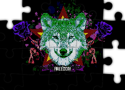 Wilk, Wolf, Abstrakcja, Freedom, Wolność
