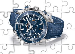 Niebieski, Zegarek, Firma Omega