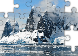 Góry, Zima, Woda, Mgła