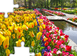 Wiosna, Tulipany, Park, Keukenhof, Lisse, Holandia