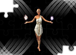 Grafika, Kobieta, Magia, Czary, Czarne, Tło