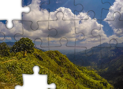 Góry, Niebo, Chmury, Lato