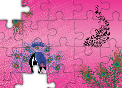 Pawie, Pióra, Grafika