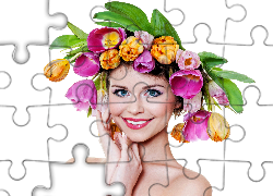 Modelka, Makijaż, Wianek