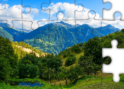 Góry, Lasy, Jeziorko, Szwajcaria