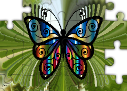 Motyl, Abstrakcja, Grafika