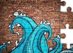Street art, Niebieski, Motyw