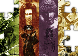 Saiyuki, cztery, kolory, czare, postacie