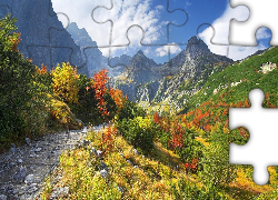 Jesień, Góry, Rzeka, Las