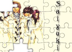 Saiyuki, w płaszczach, kremowe