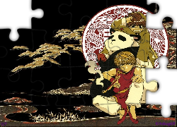 Saiyuki, panda, fajka, postacie