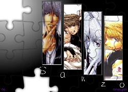 Saiyuki, sanzo, ludzie, obraz