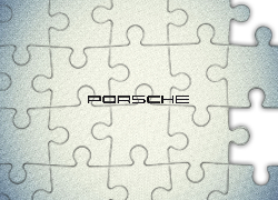 Porsche, Logo, Białe, Tło